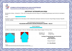 Sertifikat Ketrampilan (SKT)